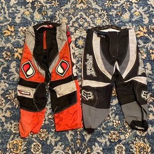 Fox Racing, MSR kids dirt bike pants.